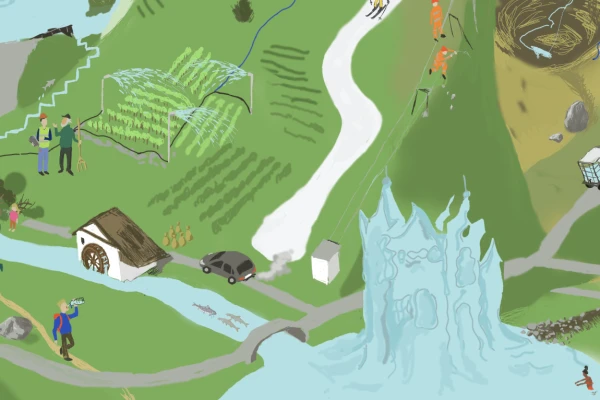 Wasser und Gletscher