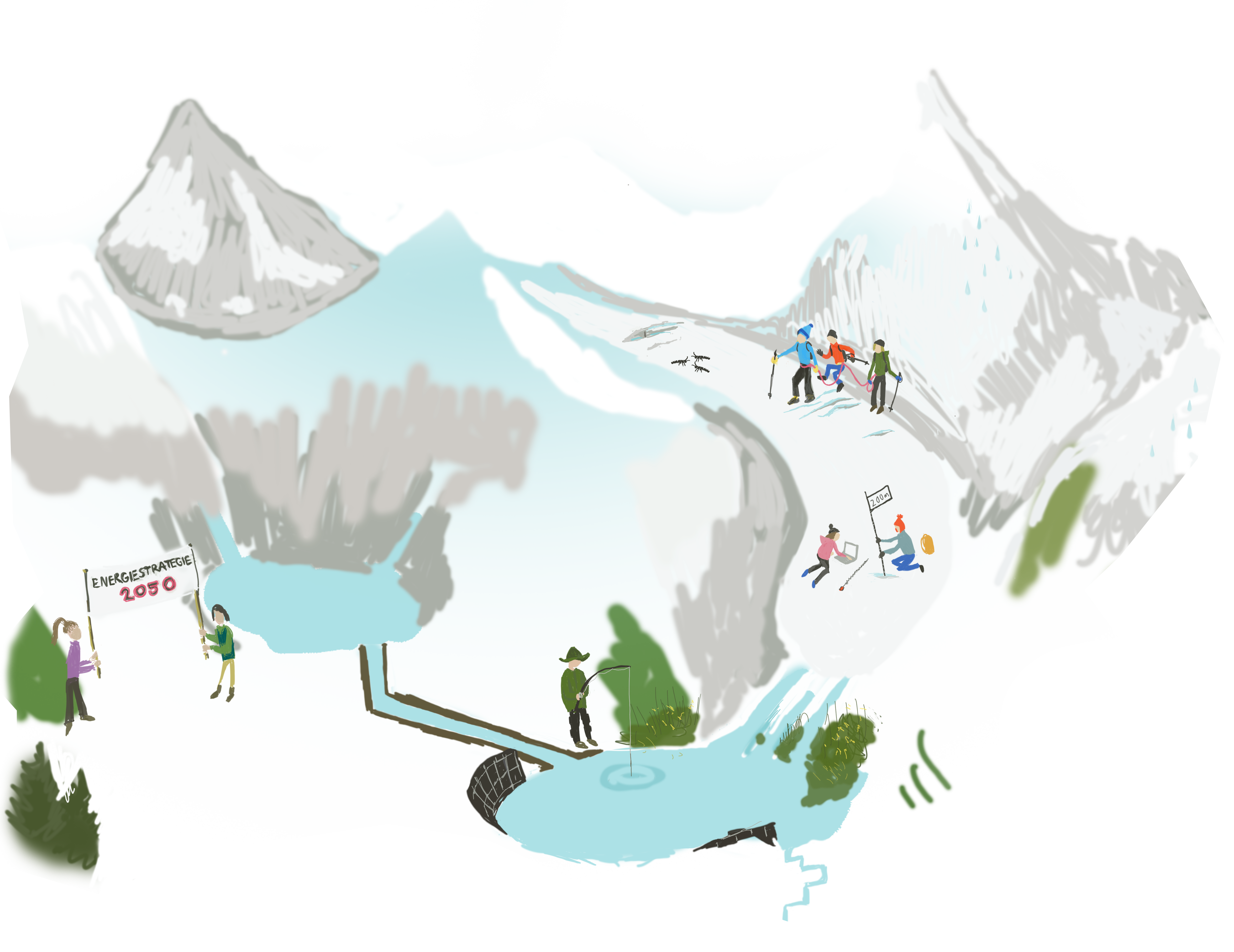 Wasser und Gletscher